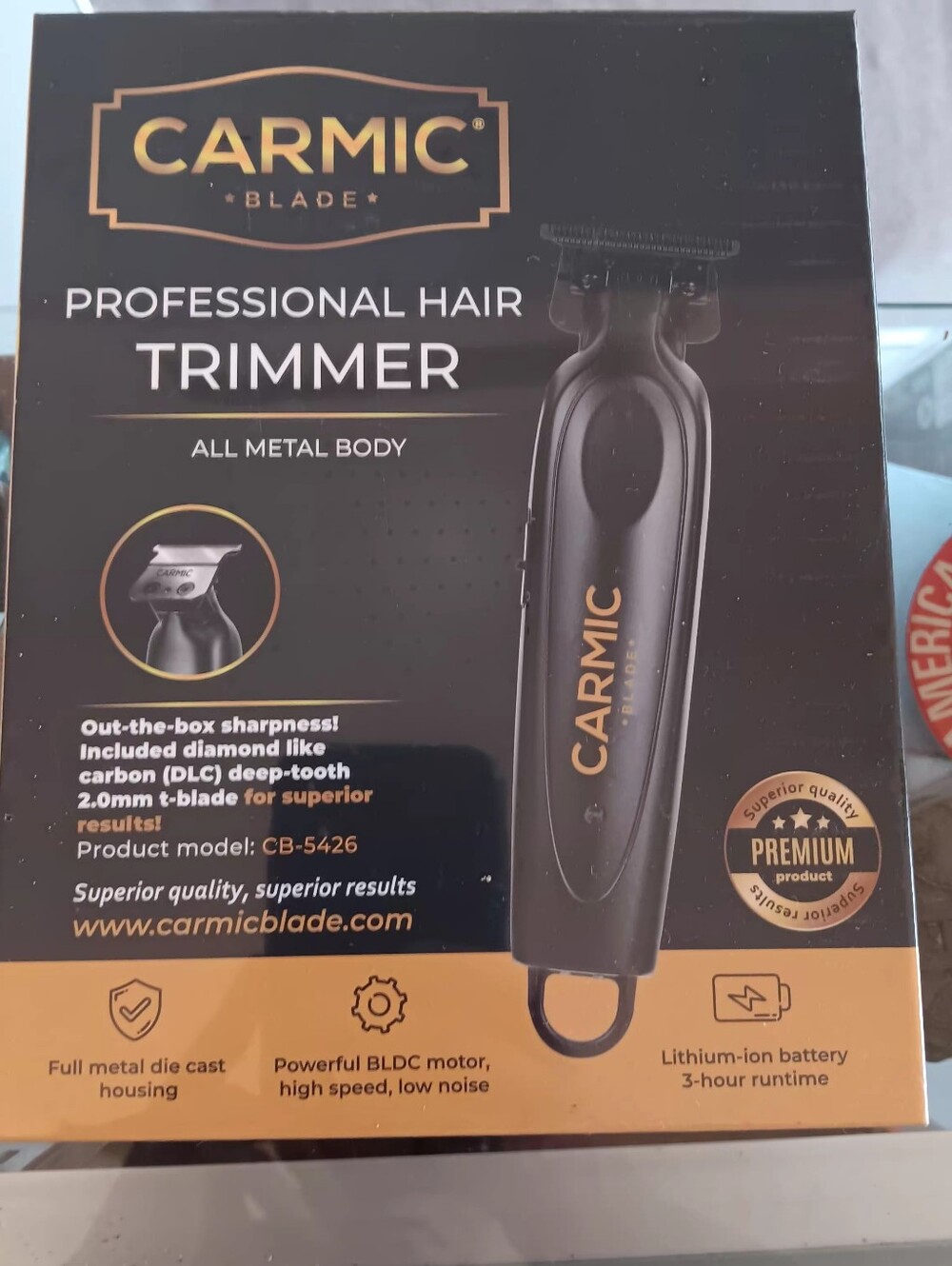 Professional Hair Trimmer — Black & Gold